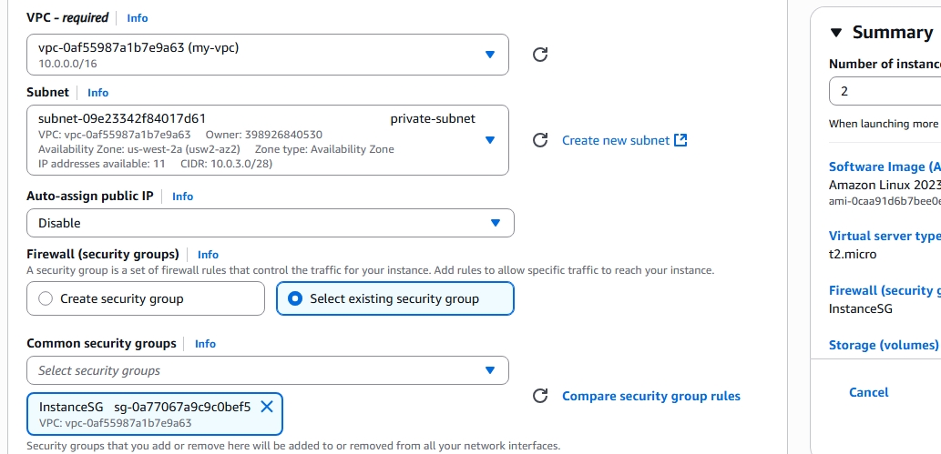 EC2 Network Settings