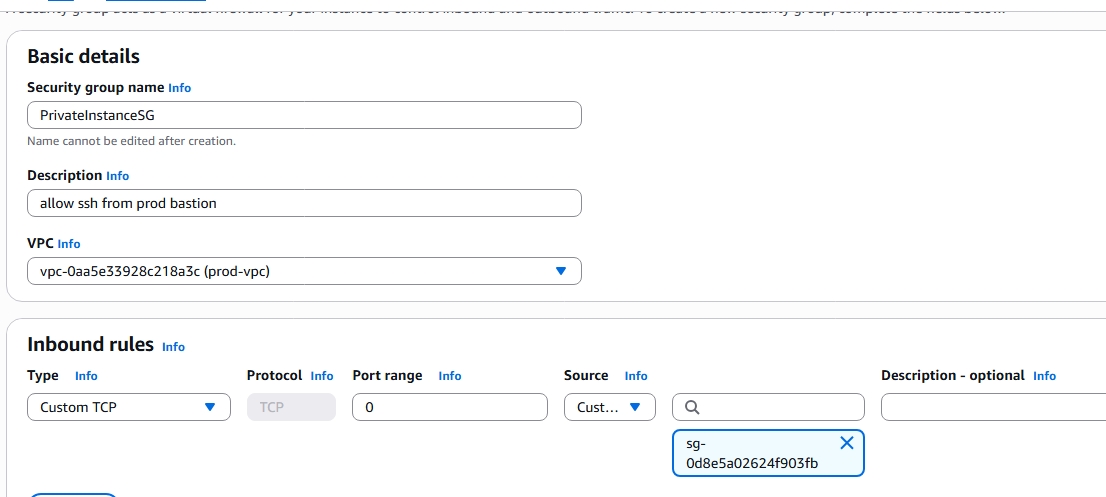 Instance SG screenshot