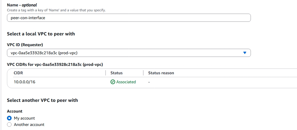 vpc peering requester